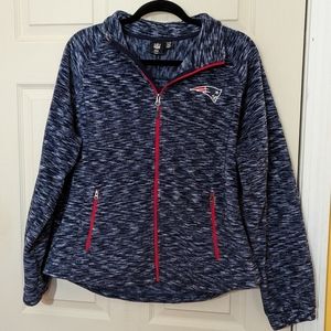 NFL Team Apparel Patriots Heathered Fleece Full Zip Womens Jacket XL